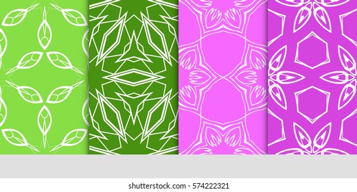 set of seamless lace floral background. Luxury texture for wallpaper, invitation. Vector illustration. set of seamless lace floral background. Luxury texture for wallpaper, invitation. Vector illustration.