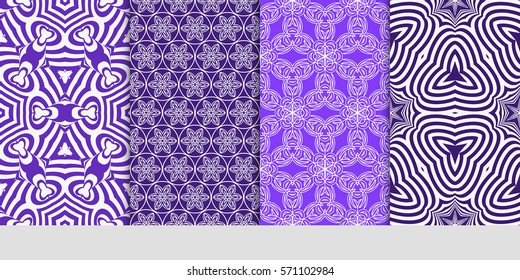 set of Seamless lace floral patterns. vector illustration. for design, banners, invitations, fabrics. Ethnic ornament