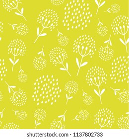 Set of seamless lace patterns with leaves and flowers. The thin, curved lines of the plants are like lace. Print for fabric, Wallpaper, textiles, books, interior decoration