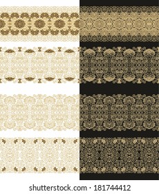 Set of seamless laced patterns