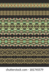 Set of seamless laced patterns