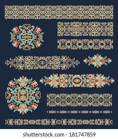 Set of seamless laced patterns