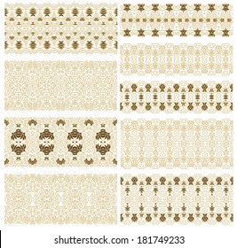 Set of seamless laced patterns
