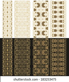 Set of seamless laced patterns