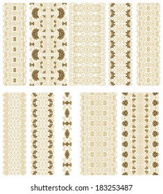 Set of seamless laced patterns