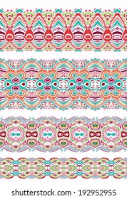 Set of seamless laced patterns