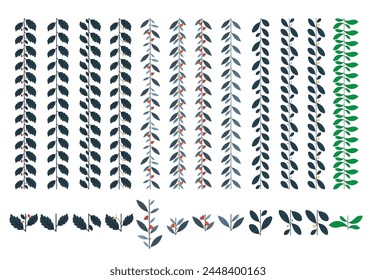 Set of seamless leaf frames for use in converters. for design