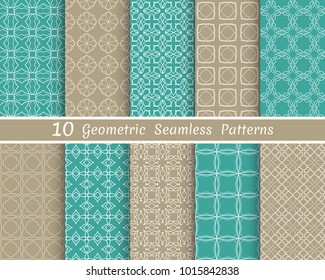 Set of seamless line patterns. Colorful geometric backgrounds collection. Endless repeating linear texture for wallpaper, packaging, banners, invitations, business cards, fabric print