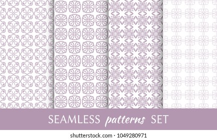 Set of seamless line patterns. Colorful geometric backgrounds collection. Endless repeating linear texture for wallpaper, packaging, banners, invitations, business cards, fabric print