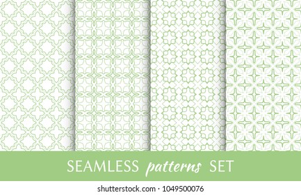 Set of seamless line patterns. Colorful geometric backgrounds collection. Endless repeating linear texture for wallpaper, packaging, banners, invitations, business cards, fabric print