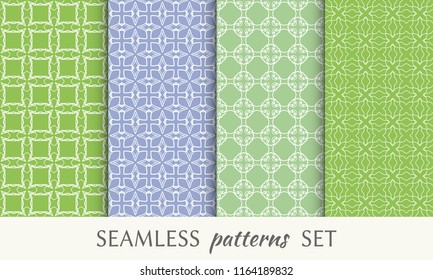 Set of seamless line patterns. Colorful geometric backgrounds collection. Endless repeating linear texture for wallpaper, packaging, banners, invitations, business cards, fabric print