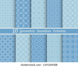 Set of seamless line patterns. Colorful geometric backgrounds collection. Endless repeating linear texture for wallpaper, packaging, banners, invitations, business cards, fabric print