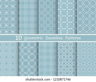 Set of seamless line patterns. Colorful geometric backgrounds collection. Endless repeating linear texture for wallpaper, packaging, banners, invitations, business cards, fabric print