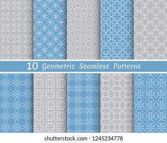 Set of seamless line patterns. Colorful geometric backgrounds collection. Endless repeating linear texture for wallpaper, packaging, banners, invitations, business cards, fabric print