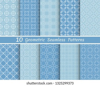 Set of seamless line patterns. Colorful geometric backgrounds collection. Endless repeating linear texture for wallpaper, packaging, banners, invitations, business cards, fabric print