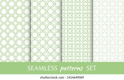 Set of seamless line patterns. Colorful geometric backgrounds collection. Endless repeating linear texture for wallpaper, packaging, banners, invitations, business cards, fabric print