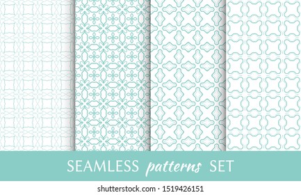 Set of seamless line patterns. Colorful geometric backgrounds collection. Endless repeating linear texture for wallpaper, packaging, banners, invitations, business cards, fabric print
