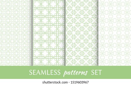 Set of seamless line patterns. Colorful geometric backgrounds collection. Endless repeating linear texture for wallpaper, packaging, banners, invitations, business cards, fabric print