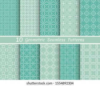 Set of seamless line patterns. Colorful geometric backgrounds collection. Endless repeating linear texture for wallpaper, packaging, banners, invitations, business cards, fabric print