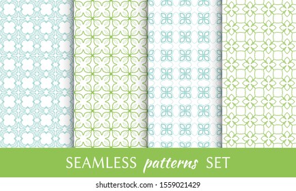 Set of seamless line patterns. Colorful geometric backgrounds collection. Endless repeating linear texture for wallpaper, packaging, banners, invitations, business cards, fabric print