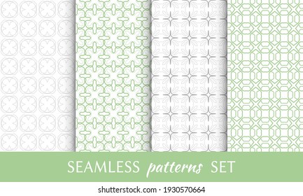Conjunto de patrones de línea sin fisuras. Colorida colección de fondos geométricos. Textura lineal repetitiva sin fin para papel pintado, embalaje, banners, invitaciones, tarjetas de visita, impresión de tela