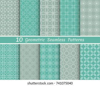 Set of seamless line patterns. Colorful geometric backgrounds collection. Endless repeating linear texture for wallpaper, packaging, banners, invitations, business cards, fabric print
