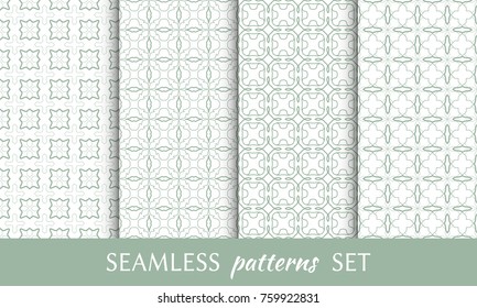 Set of seamless line patterns. Colorful geometric backgrounds collection. Endless repeating linear texture for wallpaper, packaging, banners, invitations, business cards, fabric print