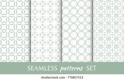 Set of seamless line patterns. Colorful geometric backgrounds collection. Endless repeating linear texture for wallpaper, packaging, banners, invitations, business cards, fabric print