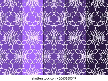 Set of seamless line patterns. Endless repeating linear texture. Colorful geometric backgrounds. Vector illustration. For design, business card, scrapbook