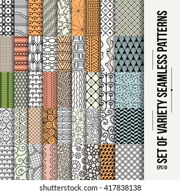 Set of seamless line patterns. Lots of options.