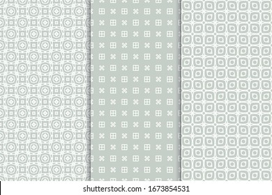 A set of seamless linear patterns. Repeating vector background. Abstract template for printing