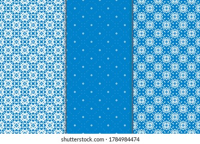 A set of seamless linear patterns. Repeating vector background. Abstract template for printing