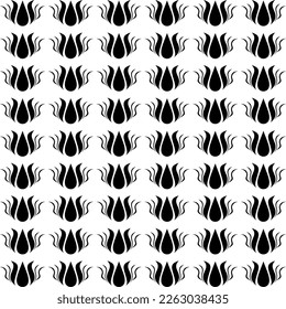 set of seamless Lotus flower shape patterns repeated design leaf curvy element decoration symbol print mobile cover bed sheet design vector