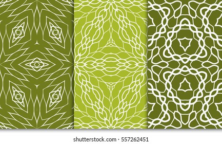 set of seamless ornament. Ethnic floral pattern. vector illustration. for interior design, printed, wallpaper, fashion