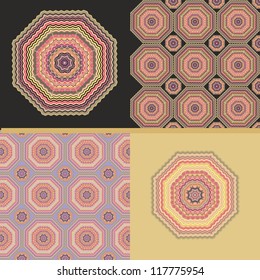 set of seamless ornamental patterns