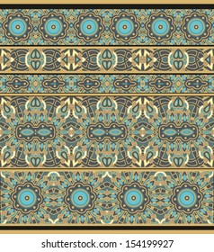 Set of seamless ornamental ribbons