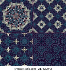 Set of seamless ornaments