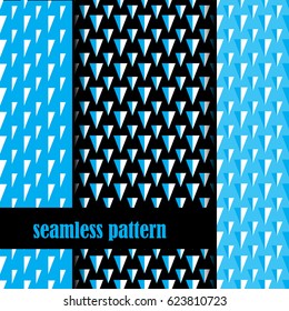 set of seamless pattern with abstract triangle. vector