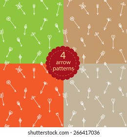 Set of seamless pattern with arrows - Vector