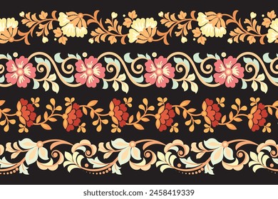 Set seamless pattern background Geometric ethnic oriental ikat seamless pattern traditional Design for background, carpet, wallpaper, clothing, wrapping, Batik, fabric, illustration embroidery.