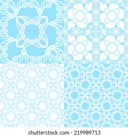 Set of seamless pattern background. Vintage Background Traditional Ottoman motifs.Decorative colorful seamless pattern in mosaic ethnic style.Vector illustration