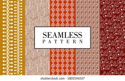 Set of seamless pattern designs 