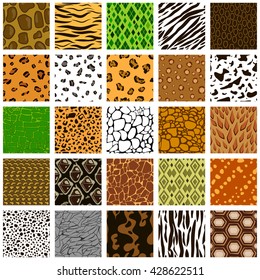 Set Seamless Pattern Different Animal Skin Stock Vector (Royalty Free