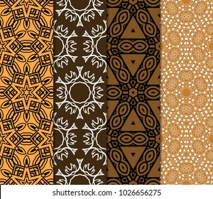 Set of Seamless pattern set. Fashion geometric ornament. Vodern texture. Vector illustration