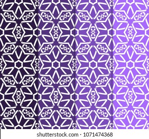 Set of Seamless pattern set. Fashion geometric ornament. Vodern texture. Vector modern illustration.