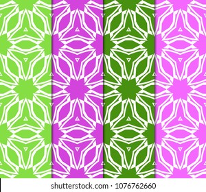 Set of Seamless pattern set. Fashion geometric ornament. Vodern texture. Vector modern illustration.