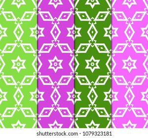 Set of Seamless pattern set. Fashion geometric ornament. Vodern texture. Vector modern illustration.