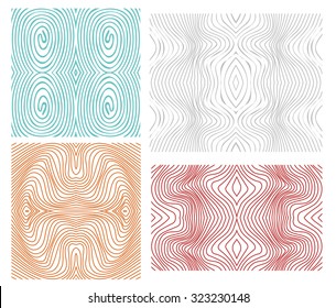 Set Of Seamless Pattern In Fingerprint Concept