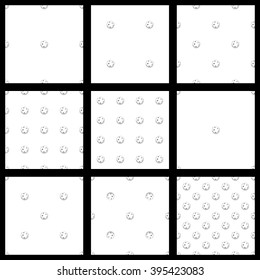 Set. The seamless pattern of floorball balls 