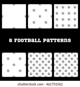 Set. seamless pattern Football ball